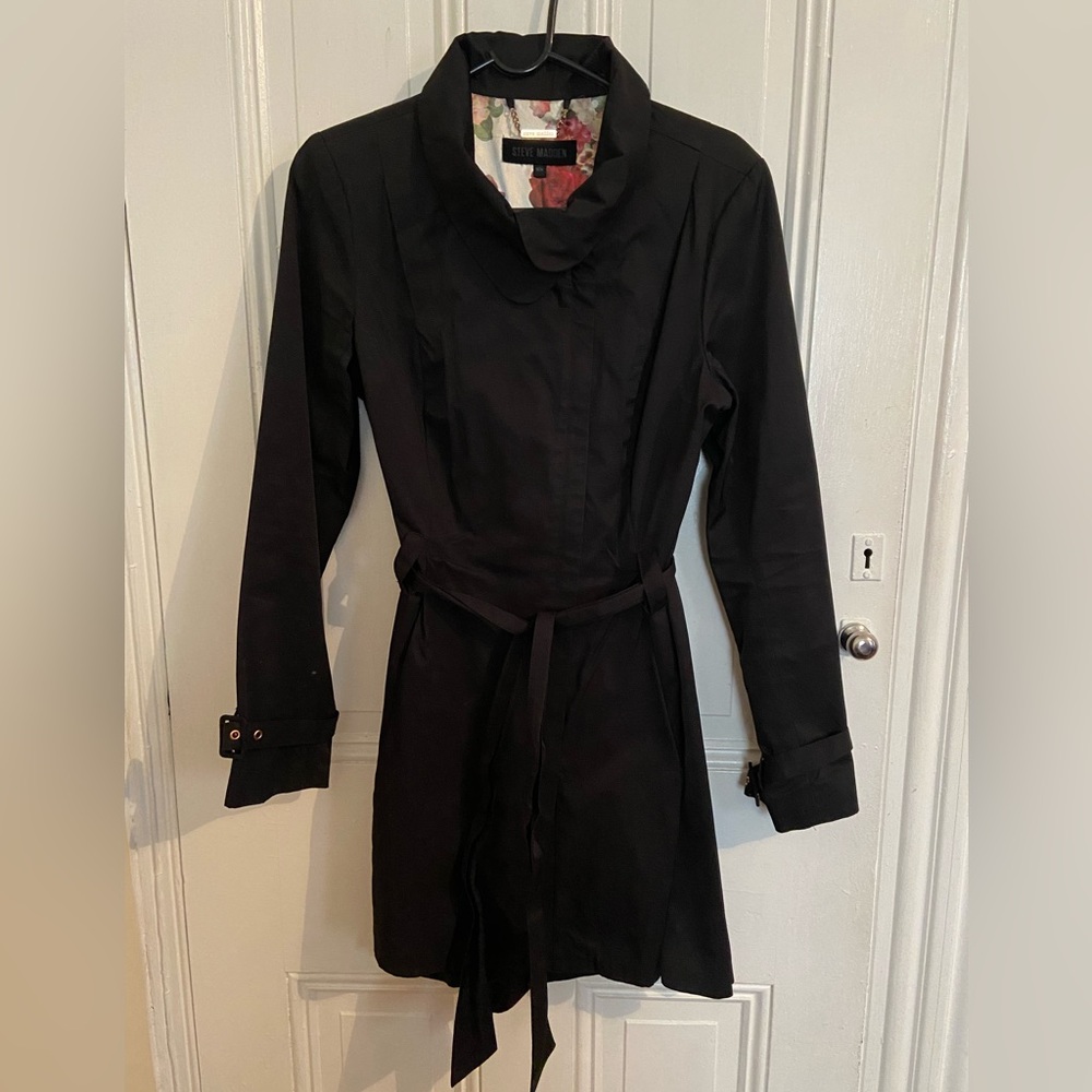 Steve Madden Black Trench Coat